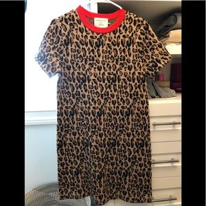 Demylee x j. Crew leopard sweater dress small